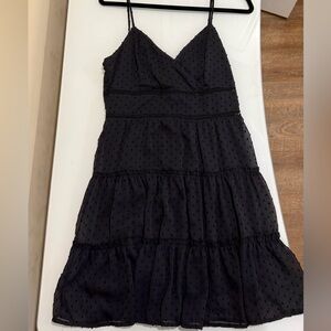 Trixxi Black Polka Dot Mini Dress